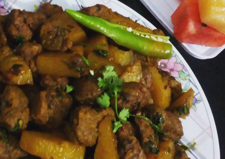 Soya chunk and potato masala chaat