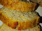 Una foto de budin de durazno