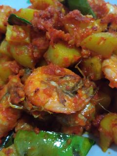 Foto resep Balado udang kentang