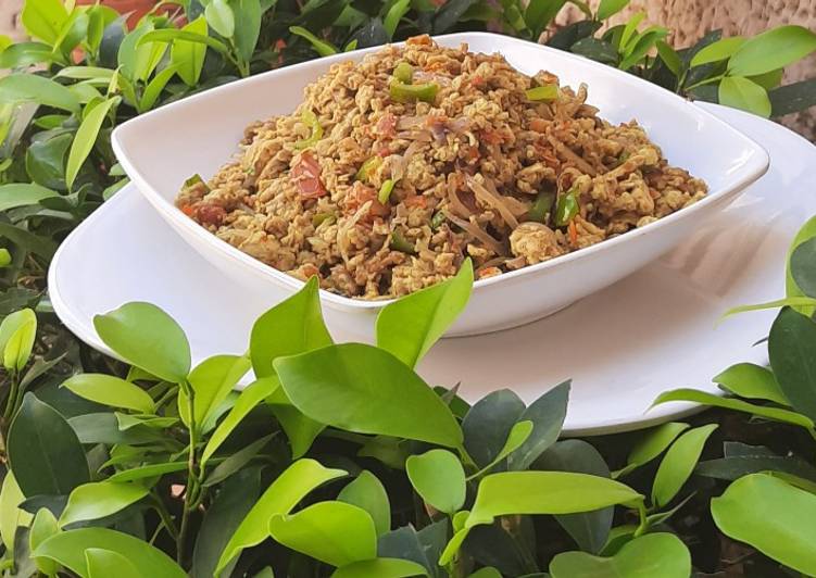 Simple Way to Prepare Award-winning Spicy minced meat scrambled egg