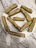 Zucchine ripiene: mousse di salmone affumicato, mousse di gamberi e menta