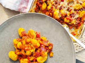 Une photo de Gnocchis chorizo poivrons