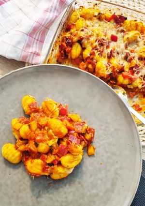 Une photo de Gnocchis chorizo poivrons