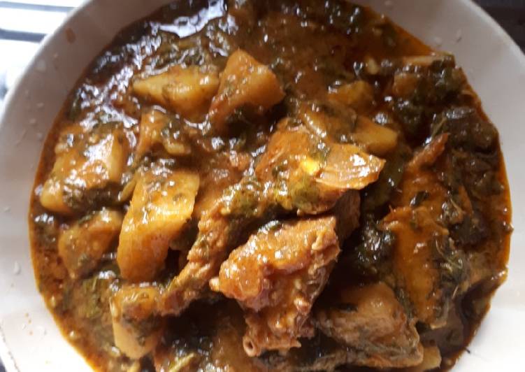 Steps to Prepare Ultimate Yam porridge with vegetable | Satisfyingrecipe.web.app