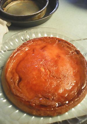 Una foto de Flan napolitano