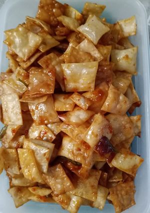 Foto resep Keripik pangsit pedas maniz