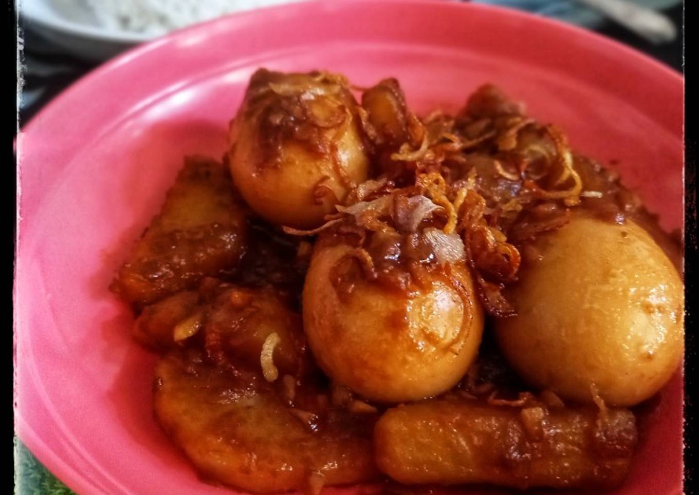 Telur dan Kentang Masak Kecap