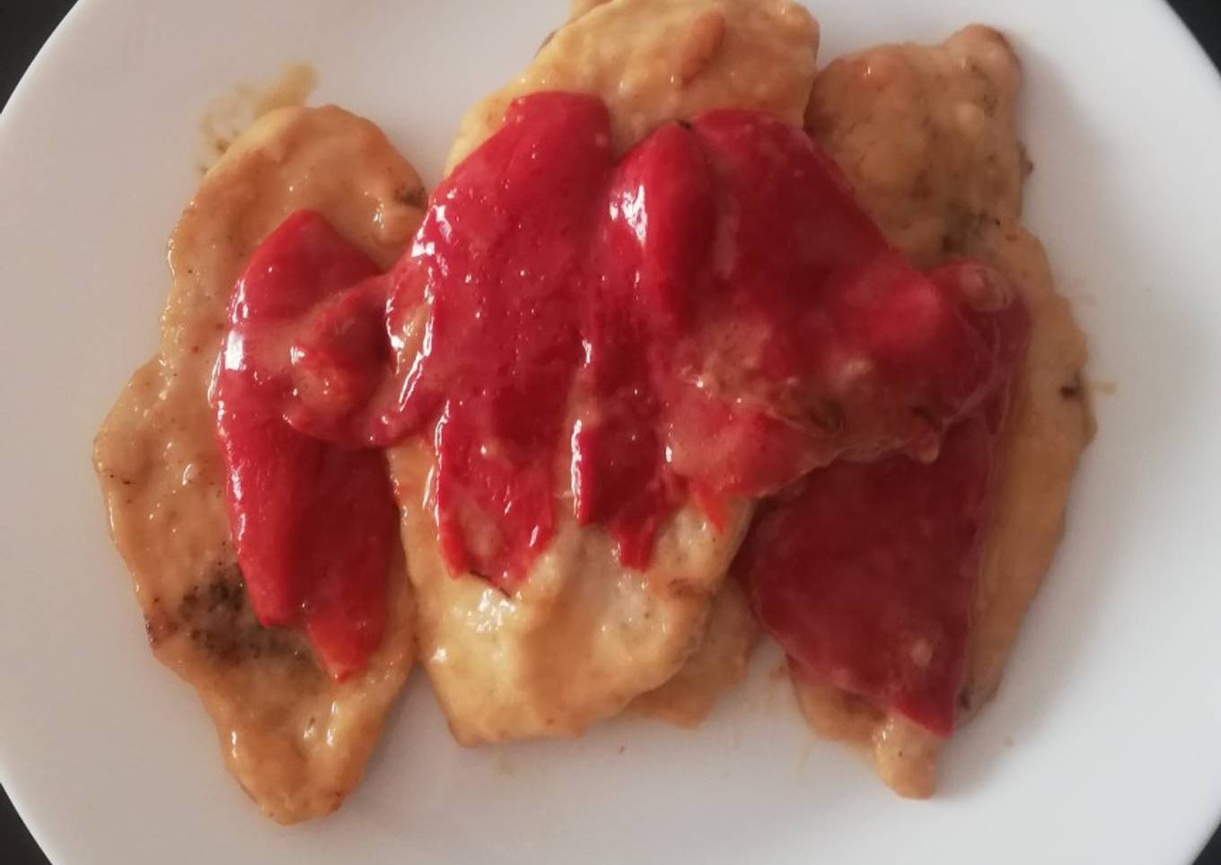 Pechugas de pollo con pimientos