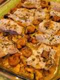 Pescado con papas y verduras al horno!!