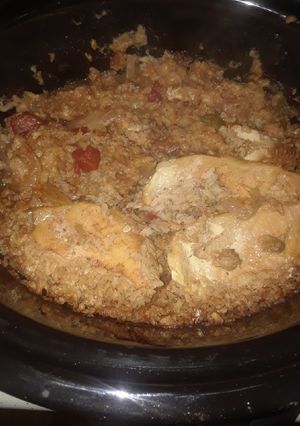 A picture of Crockpot Rice and Pork Chop Fail.