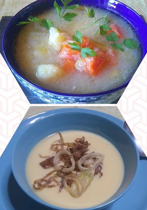 Una foto de 🍲Porrusalda y 🥣Crema de Porrusalda con Thermomix - Tm5 (Hoy 2 por 1)