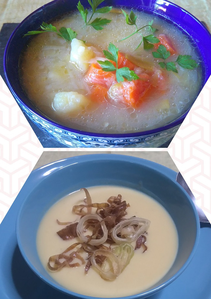 Una foto de 🍲Porrusalda y 🥣Crema de Porrusalda con Thermomix - Tm5 (Hoy 2 por 1)