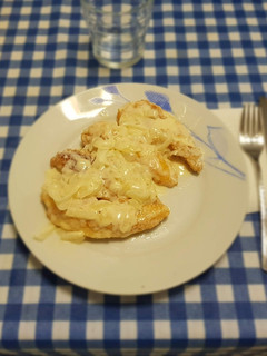 Una foto de Solomillos de pollo con nata