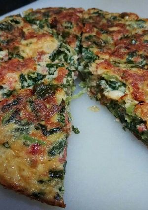Foto resep Omelet Bayam dengan Kornet Keju ala Italia