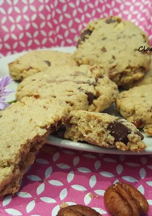 Une photo de Cookies au chocolat au lait et noix de pécan (au Thermomix®)
