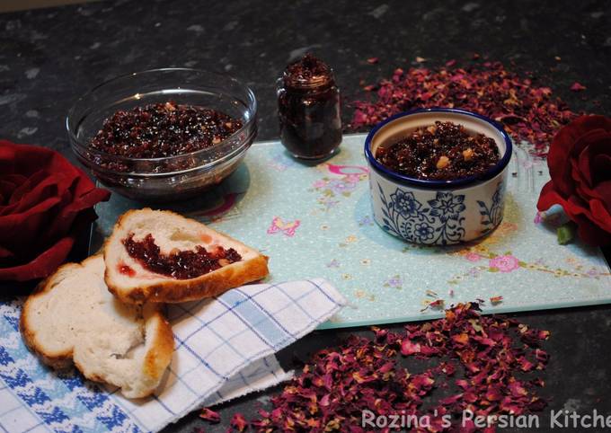 Persian rose petals jam