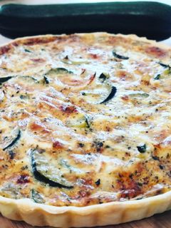 Une photo de Quiche courgette chèvre