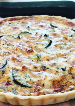 Une photo de Quiche courgette chèvre