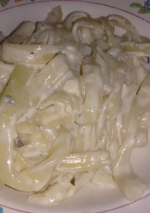 Una foto de Fideos al roquefort