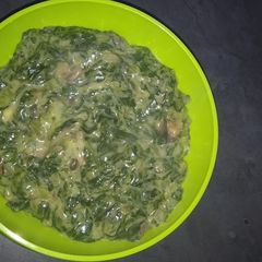 A picture of Creamed spinach.