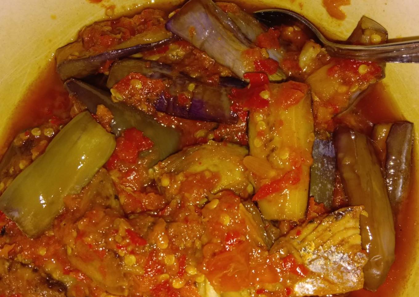 Balado terong 🍆 dan ikan tongkol potong