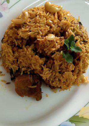 A picture of Mutton biriyani.