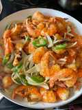 Camarones fritos con jalapeño