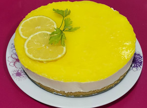 Foto principal de Tarta fría de queso y limon apta para celíacos