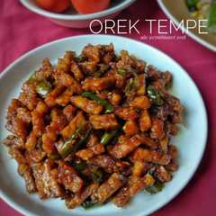 A picture of Orek tempe manis sederhana.