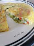Tortilla de verduras y queso