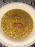 Porotos con granizo y albahaca