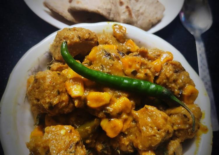 Recipe of Perfect Soyabean Corn Masala