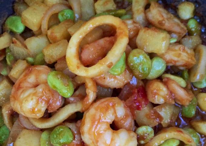 Resep Udang Cumi Balado Anti Gagal