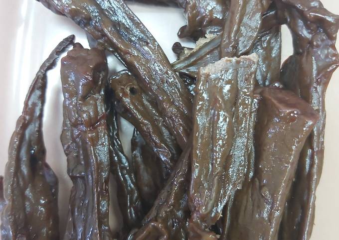 Recipe of Quick Beef liver jerky, in oven