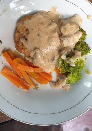 Foto resep Steak tempe with mushroom sauce