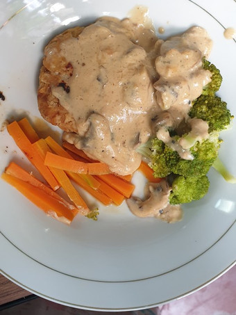 Resep Steak tempe with mushroom sauce yang Enak Banget