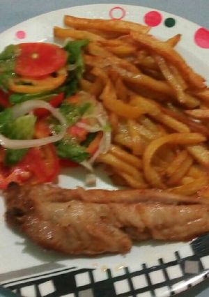 Una foto de Pargo rosado frito