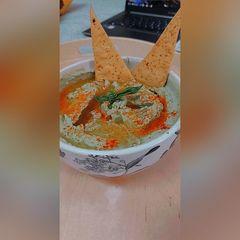 A picture of Basil Hummus Recipe.