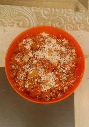 A picture of Gaajar ka halwa.
