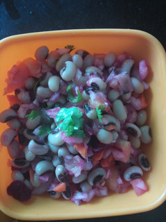 A picture of Lobiya Chaat/Salad.
