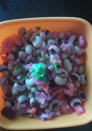 A picture of Lobiya Chaat/Salad.