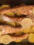 Salmon with Quick Oven-Roasted Potatoes
