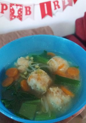 Foto resep Sup bakso ayam udang