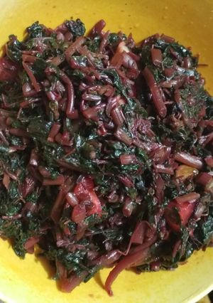 A picture of Red saag.
