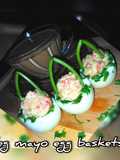 Veg mayo egg baskets