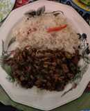 Chuleta mongoliana con arroz