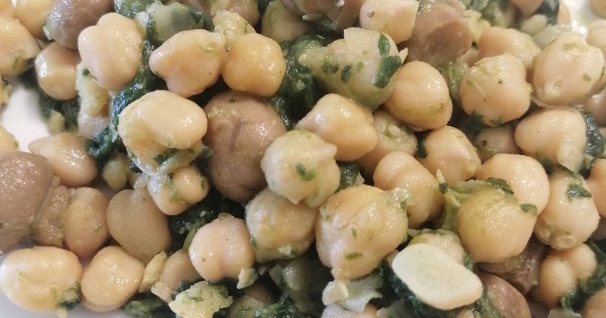 155 recetas muy ricas de espinacas congeladas con garbanzos compartidas por cocineros caseros