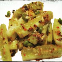 A picture of Cucumber salad dhaba style.