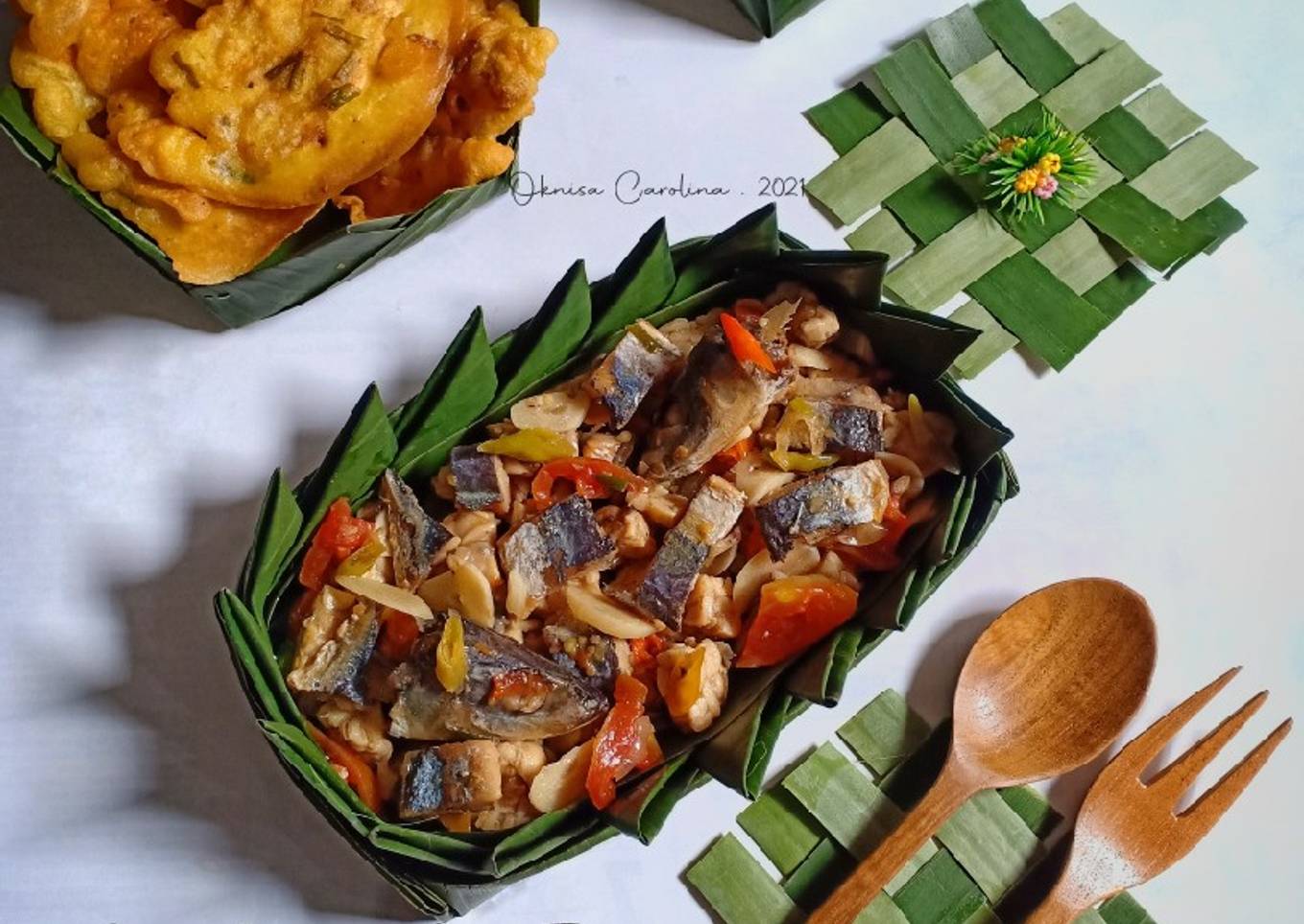 Oseng Pindang Gereh Tempe & Nasi Jagung