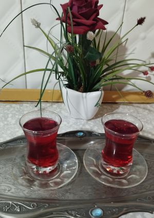 عکسی از دستور چای آلبالو